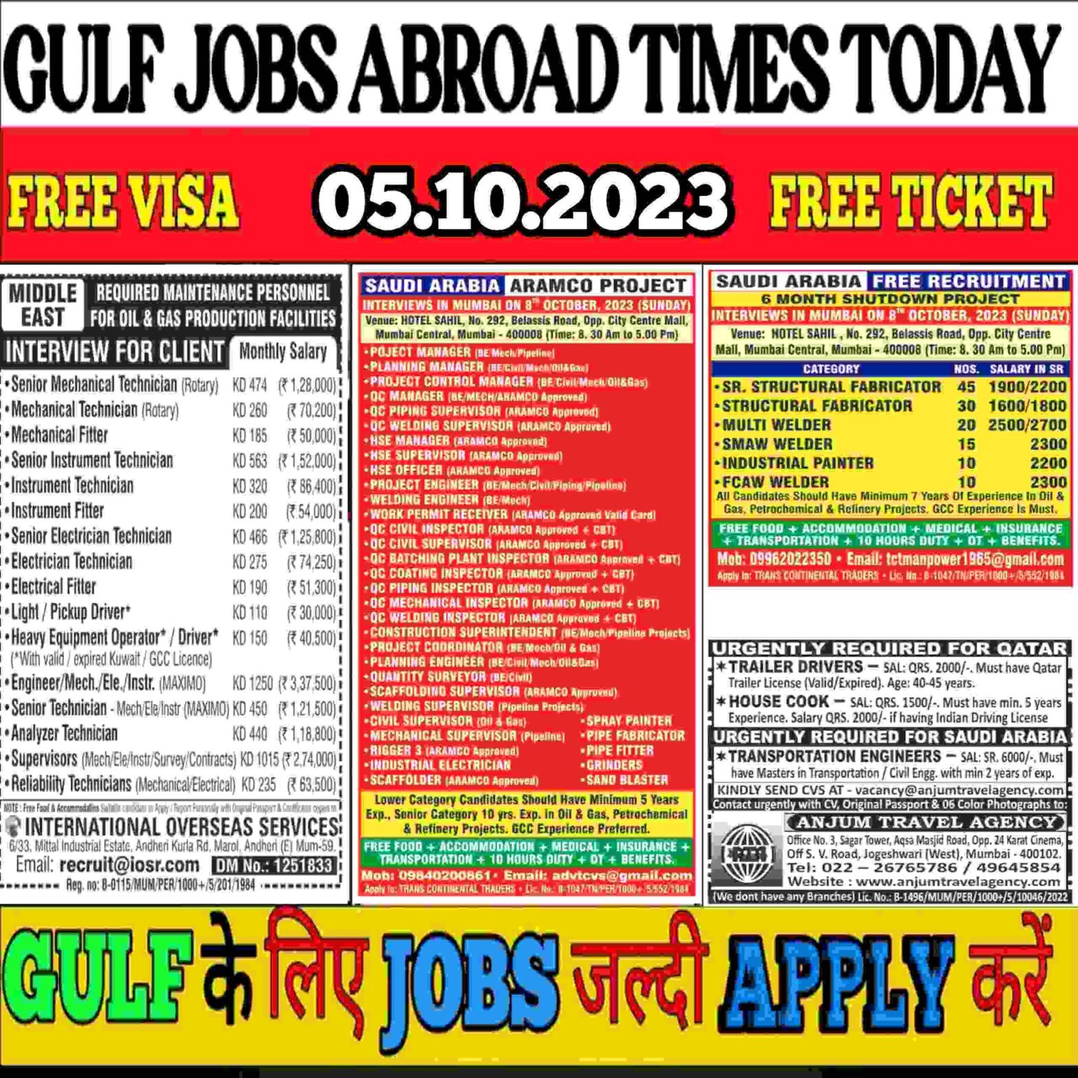 Gulf Job Abroad Times Today Download Now