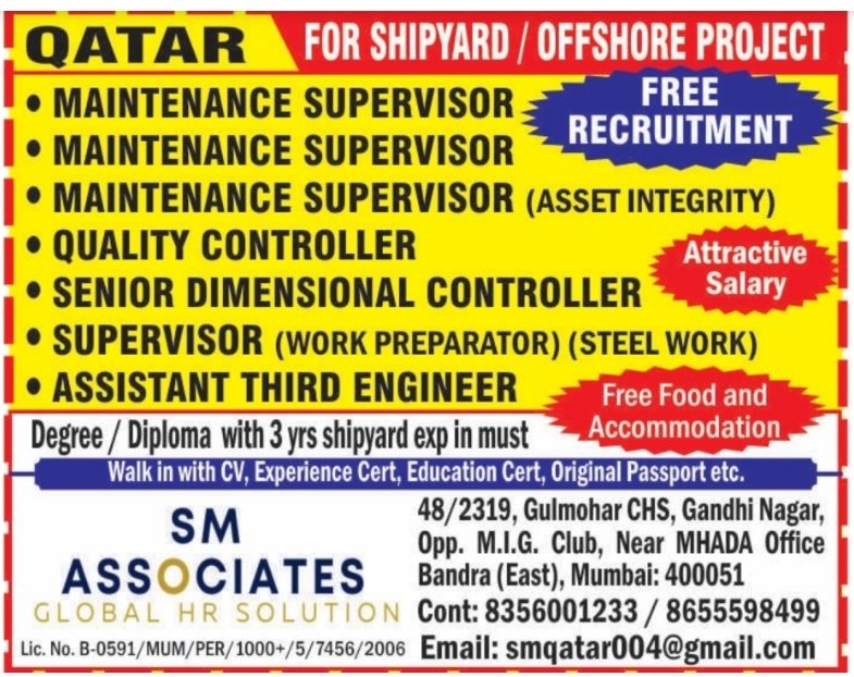 Free Requirements For Qatar