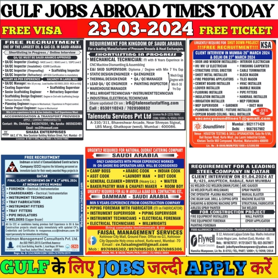 Exciting Gulf Job Opportunities Awaiting You – Download Gulf Job Paper