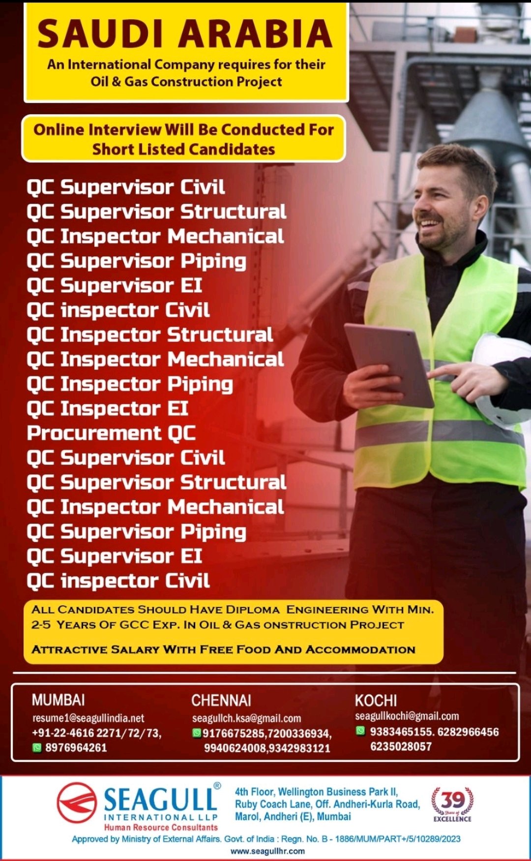 Exciting Career Opportunities in Saudi Arabia’s Oil & Gas Construction Project